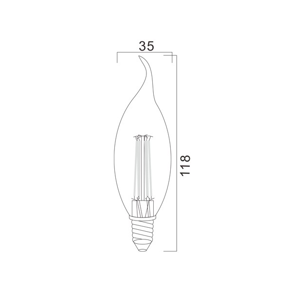 Minuled Filament E14 2w/4w/6w Leek